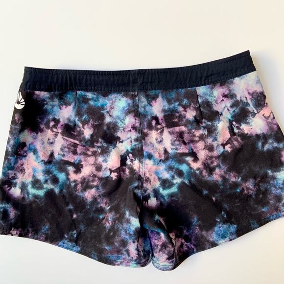 O'rageous Black Blue Purple Swim Board Shorts with Pockets Juniors Medium - Picture 7 of 10